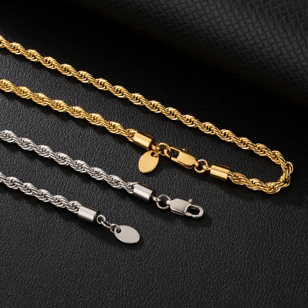 Rope Chain (Gold) 3mm