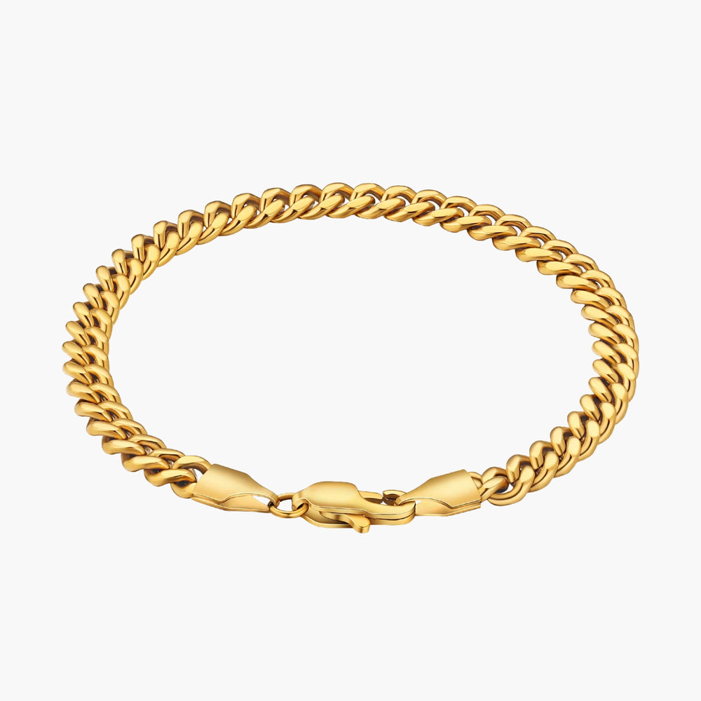 Cuban Link Bracelet (Gold) 5mm