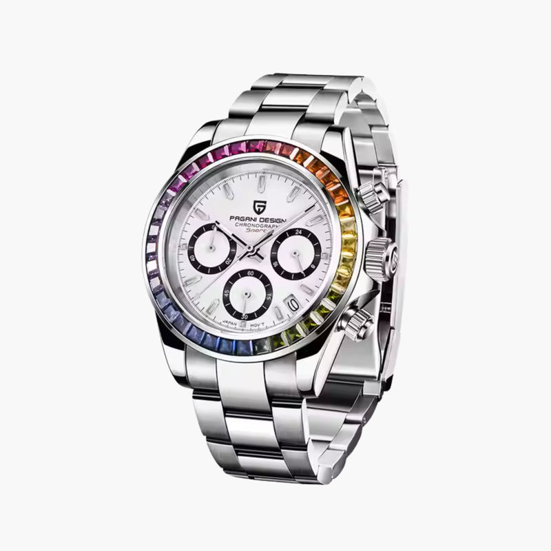 GJR Rainbow Chronograph - White