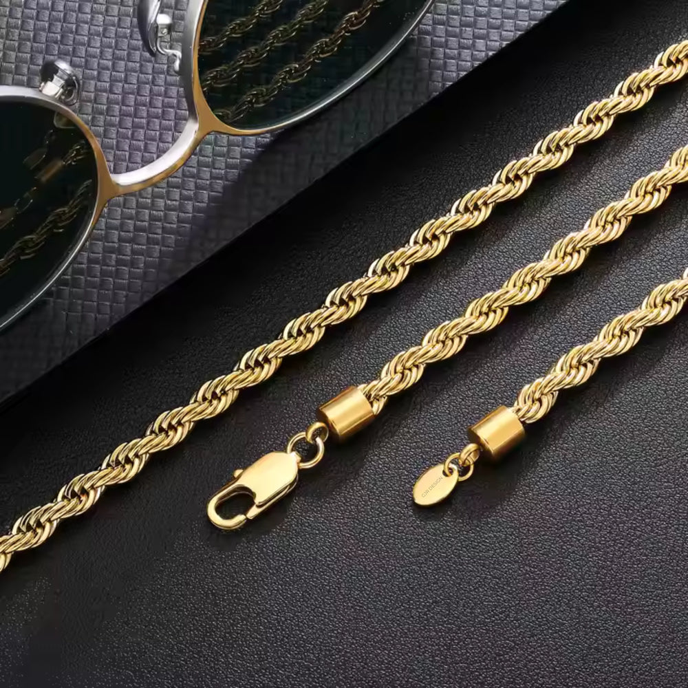 Rope Chain (Gold) 6mm