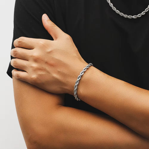 Rope Bracelet (Silver) 6mm