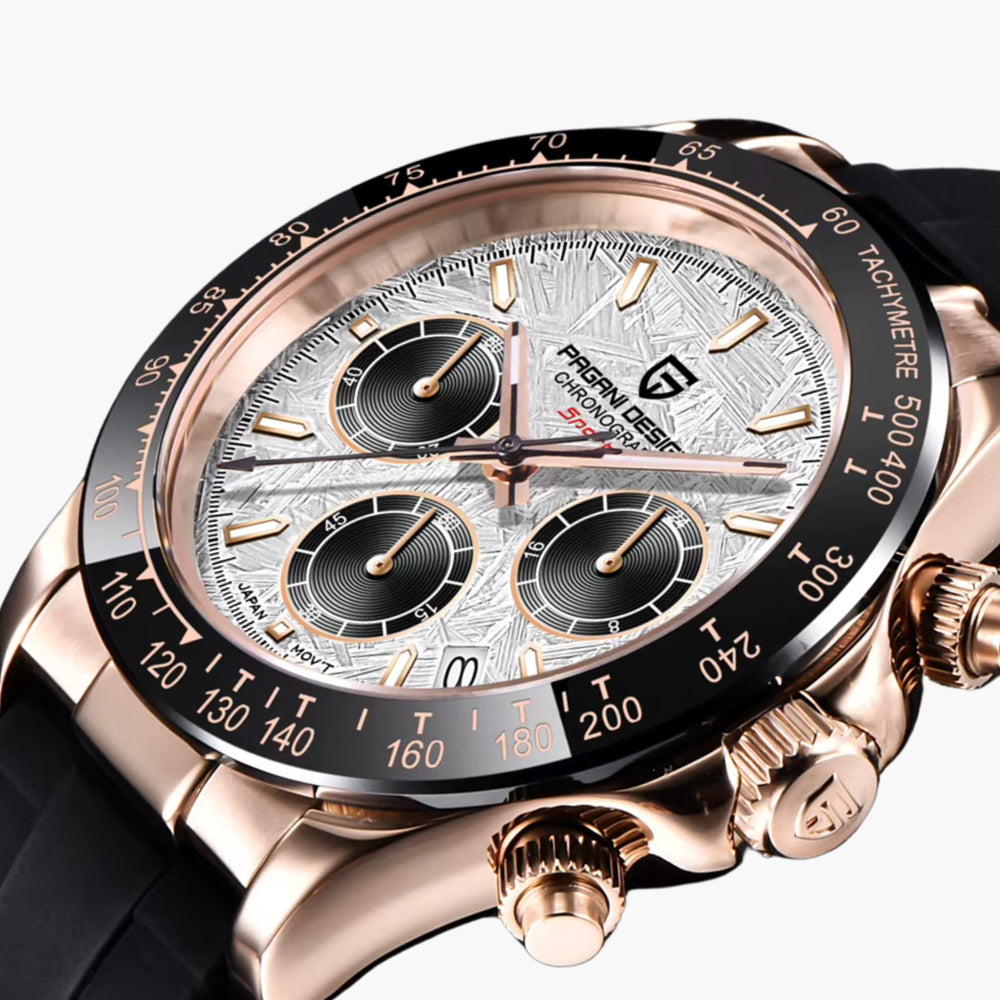 GJR OdyxFlex Chronograph - Rose Gold Meteorite