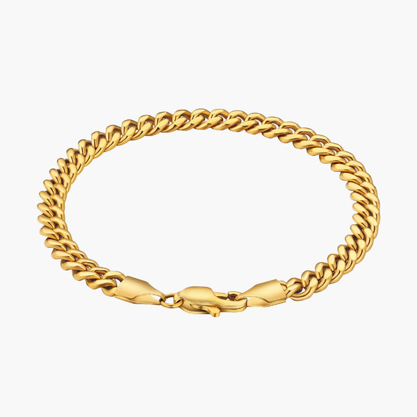 Cuban Link Bracelet (Gold) 5mm