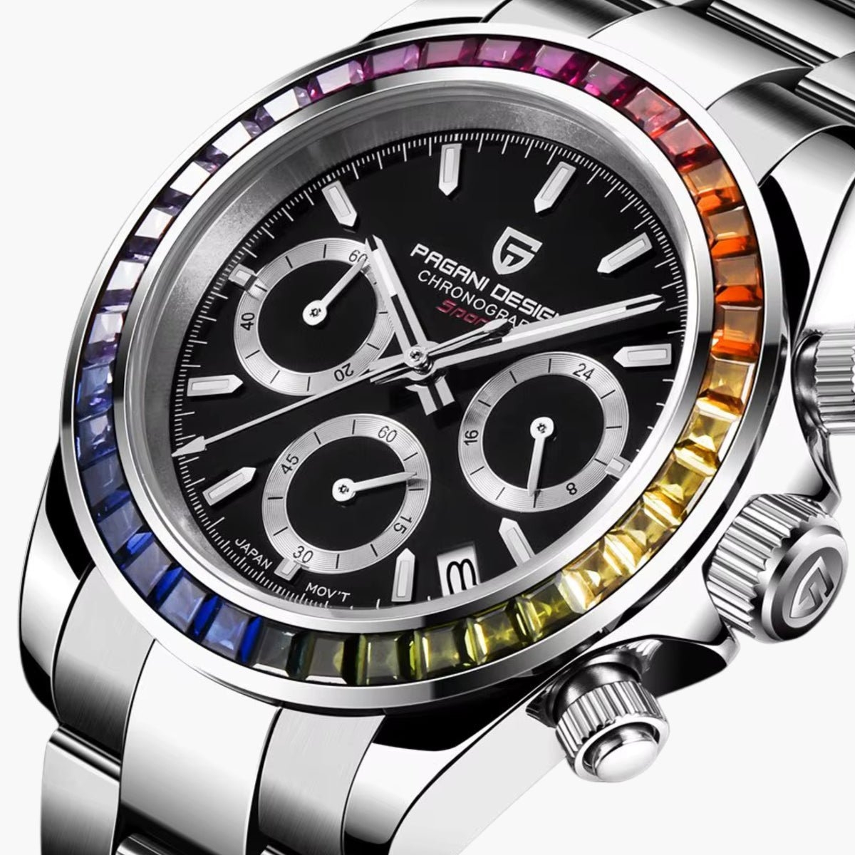 GJR Rainbow Chronograph - Black
