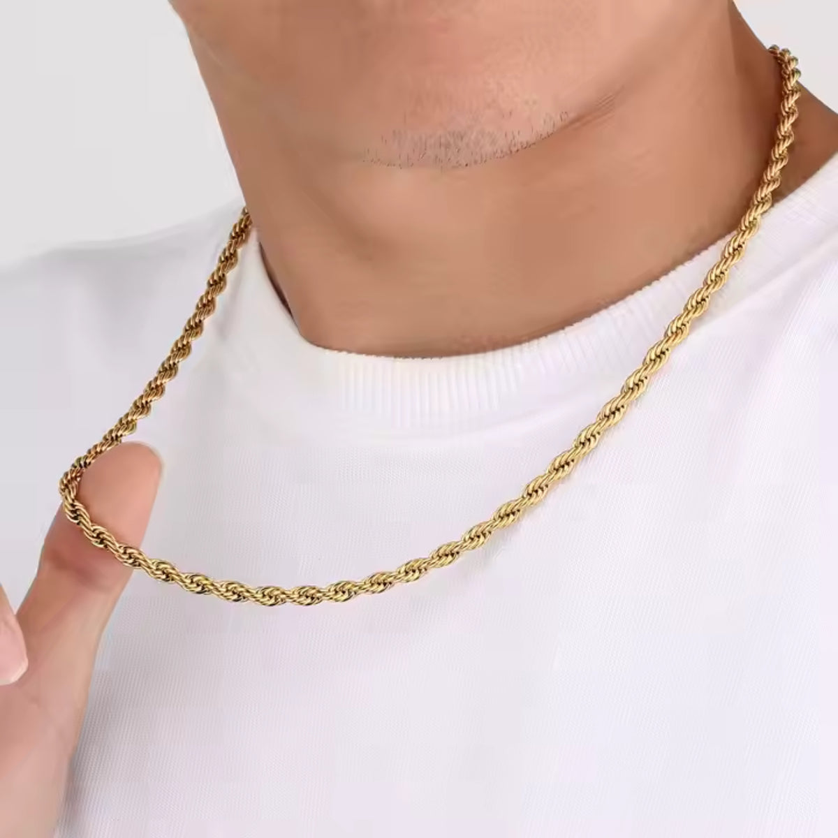 Rope Chain (Gold) 3mm