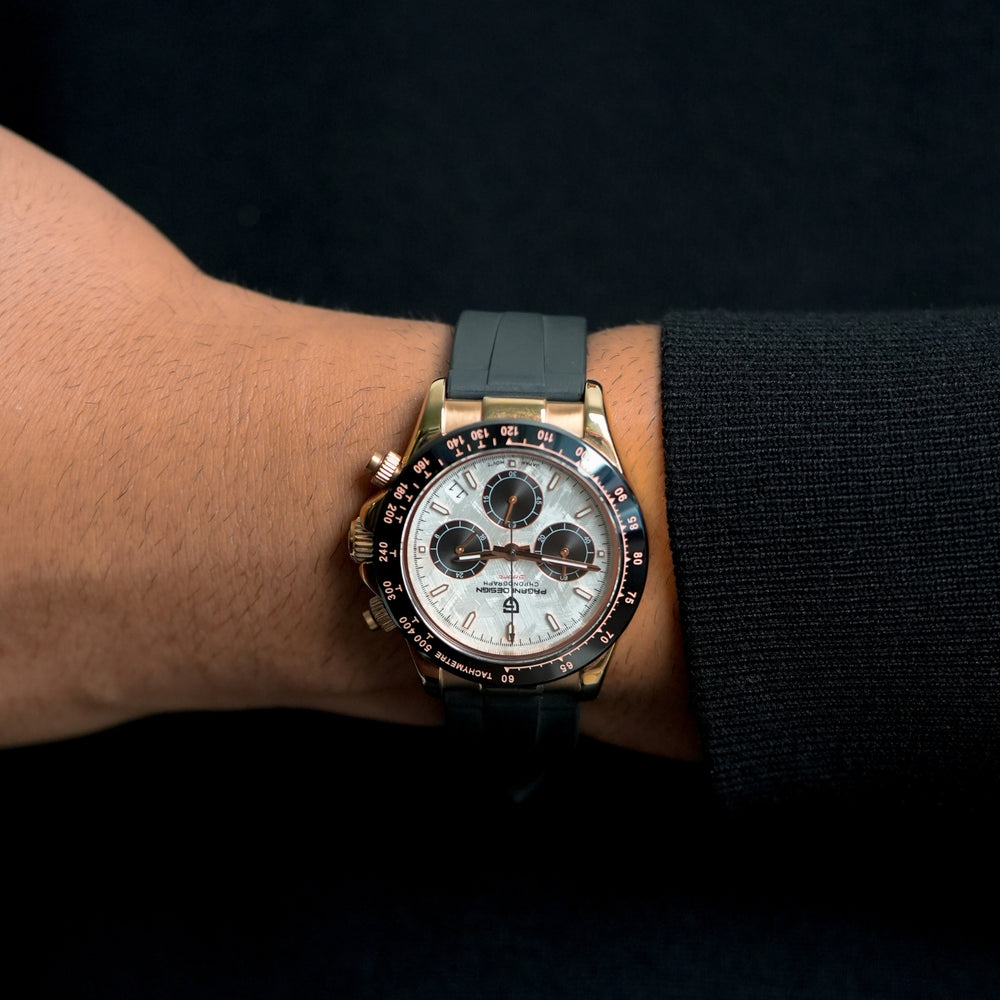 GJR OdyxFlex Chronograph - Rose Gold Meteorite