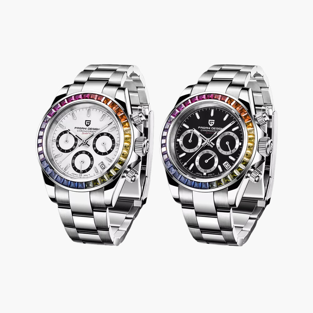 GJR Rainbow Chronograph - Black