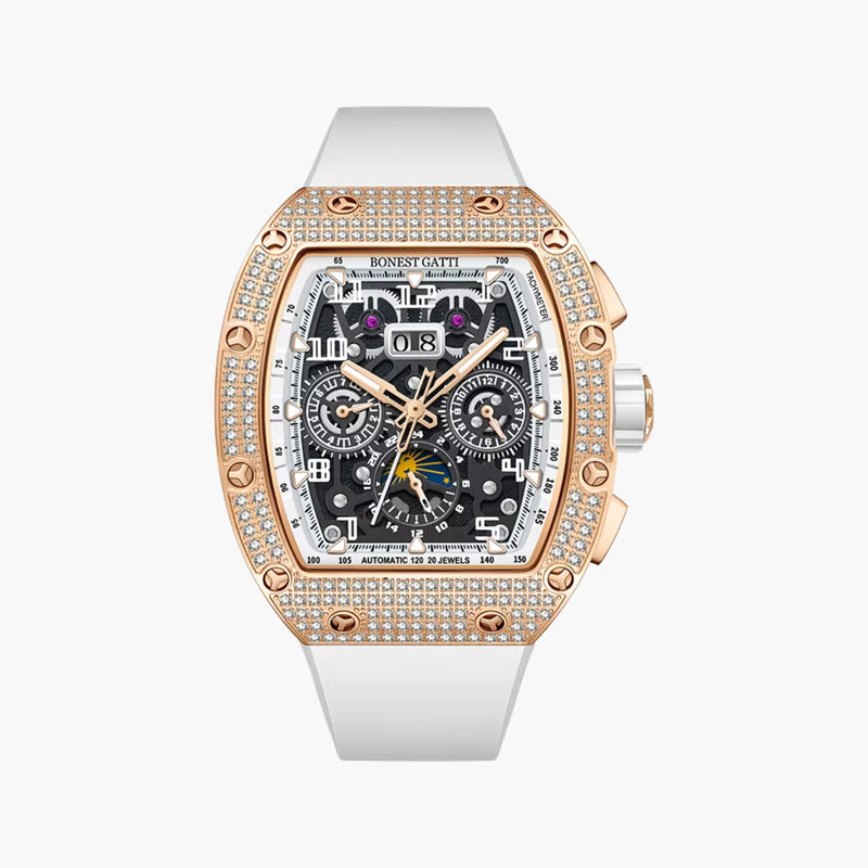 GJR Diamond Skeleton White Rose